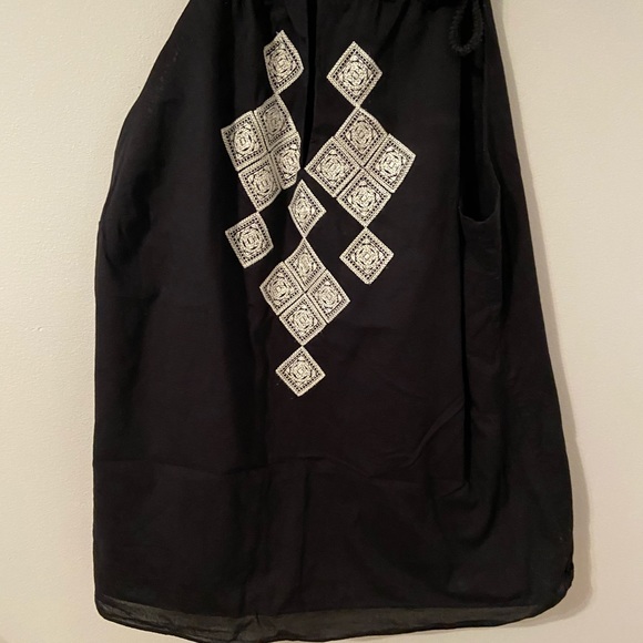 C WONDER Cotton tie neck blouse - Picture 5 of 7